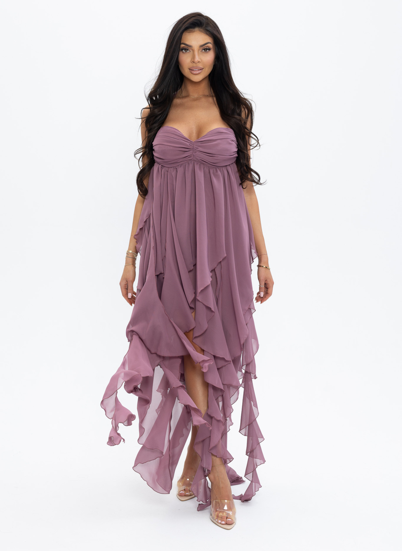 PEARL DRESS MAXI, powder pink