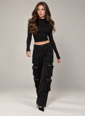 Spodnie bojówki RODEO PANTS czarne