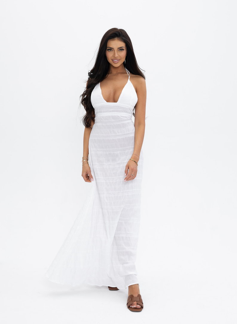 BOHO BLANKA DRESS in white