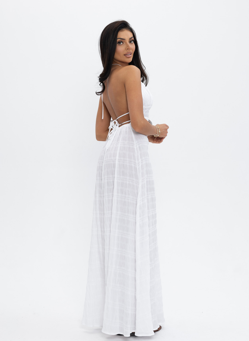 BOHO BLANKA DRESS in white