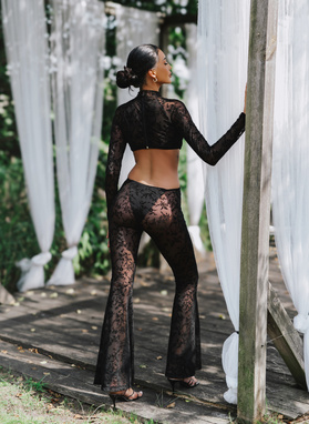ISOLA JUMPSUIT Black Lace Jumpsuit
