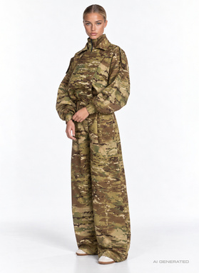 Black and green camo jacket COMMAND JACKET