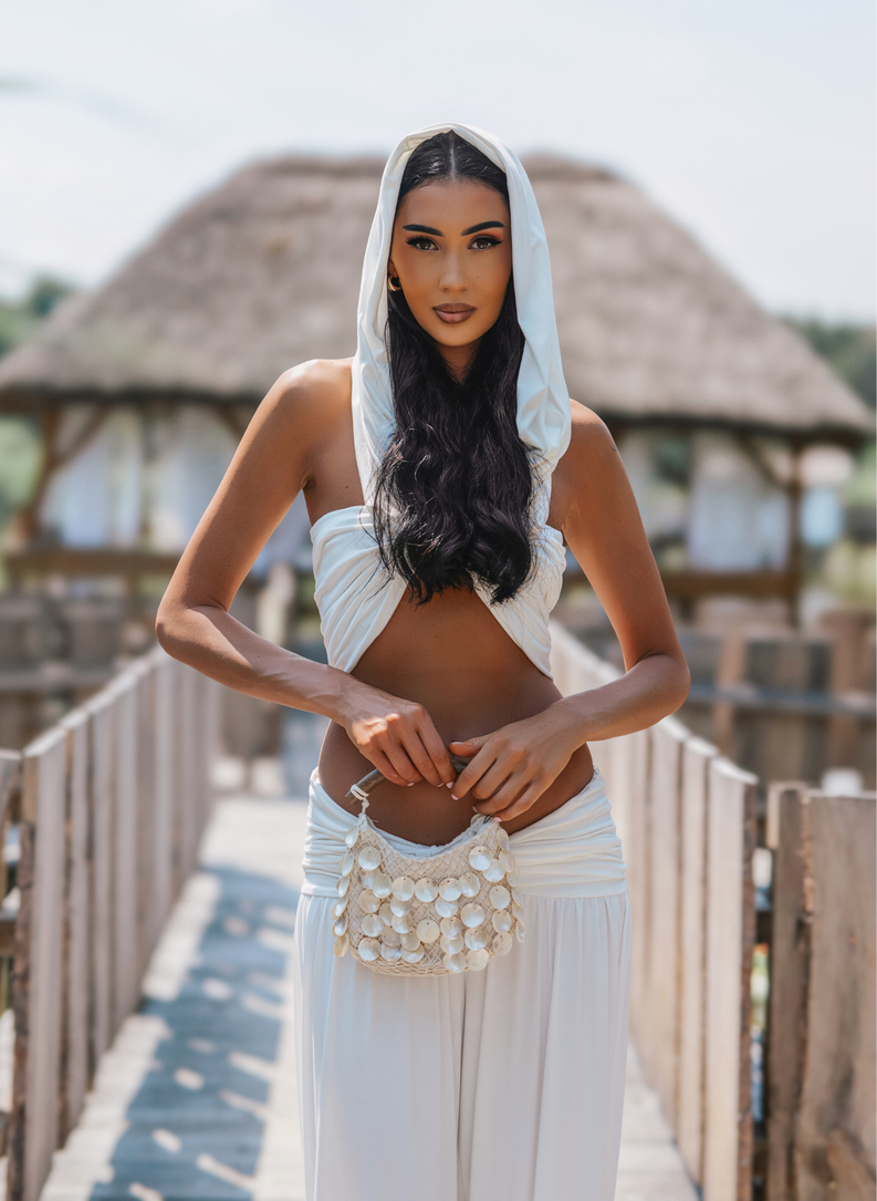 RIVIERA MUSE SET Top and Pants Set in Ecru
