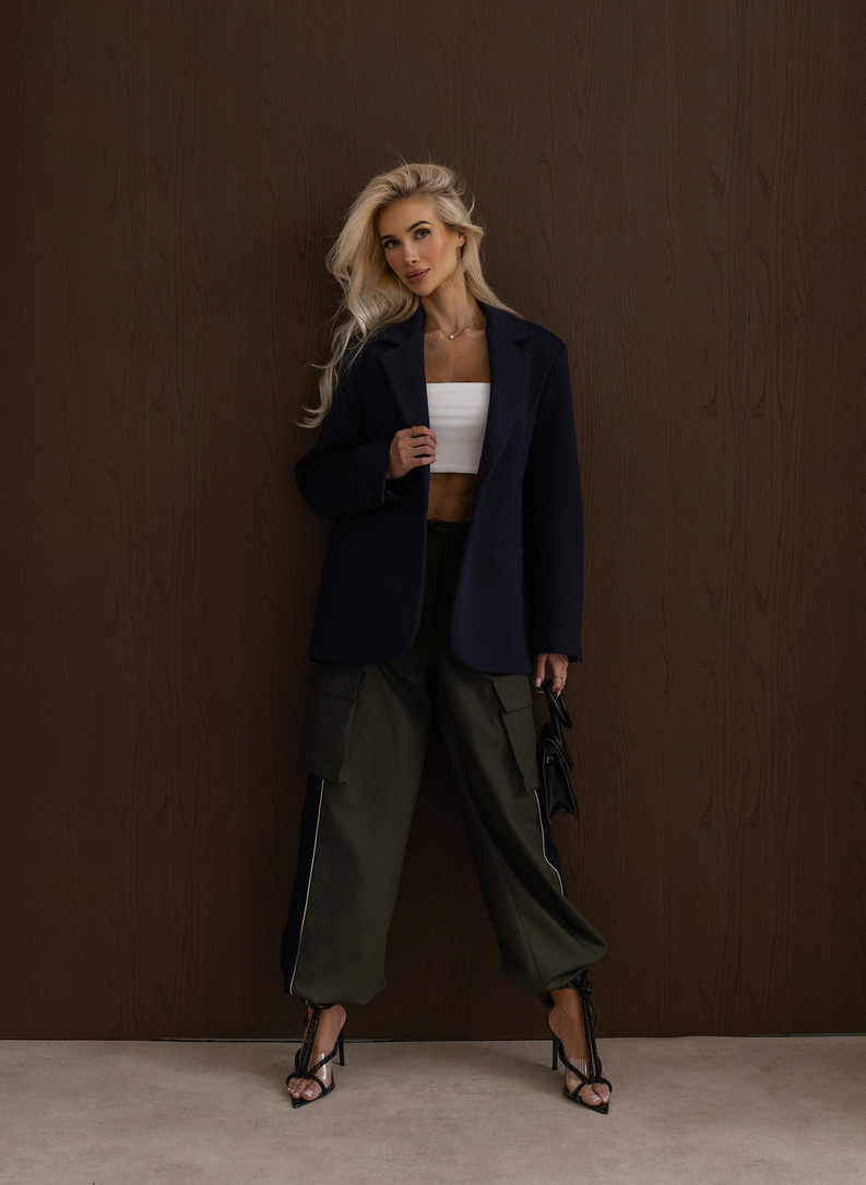 UPTOWN REBEL BLAZER, navy blue