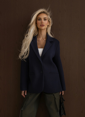 UPTOWN REBEL BLAZER, navy blue