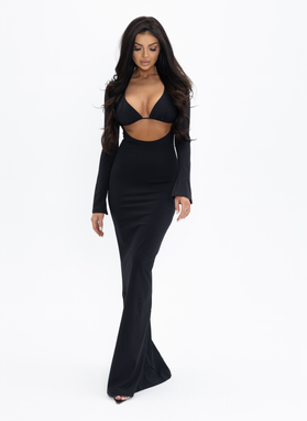 DEEP DESIRE DRESS, black