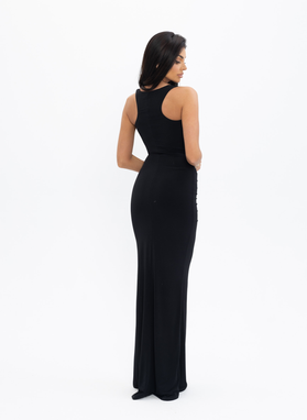 AMARA DRESS, a long dress in black