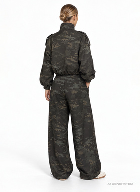 Spodnie moro COMMAND PANTS czarno-zielone