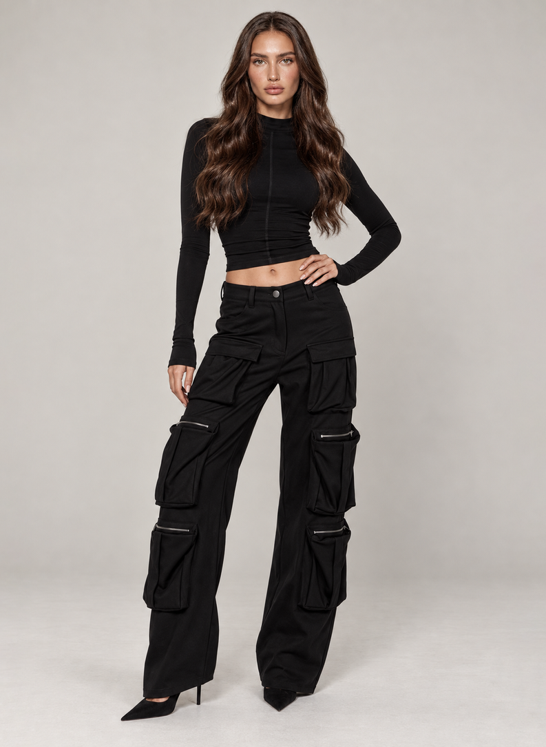 Spodnie bojówki RODEO PANTS czarne