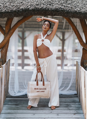 MIREYA SET Top and Trousers, Beige