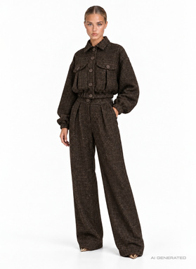 HEIRLOOM SET IVORY women's set in brown