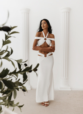 TULUM DRESS, ecru, long dress