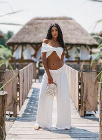 Komplet top i spodnie RIVIERA MUSE SET ecru