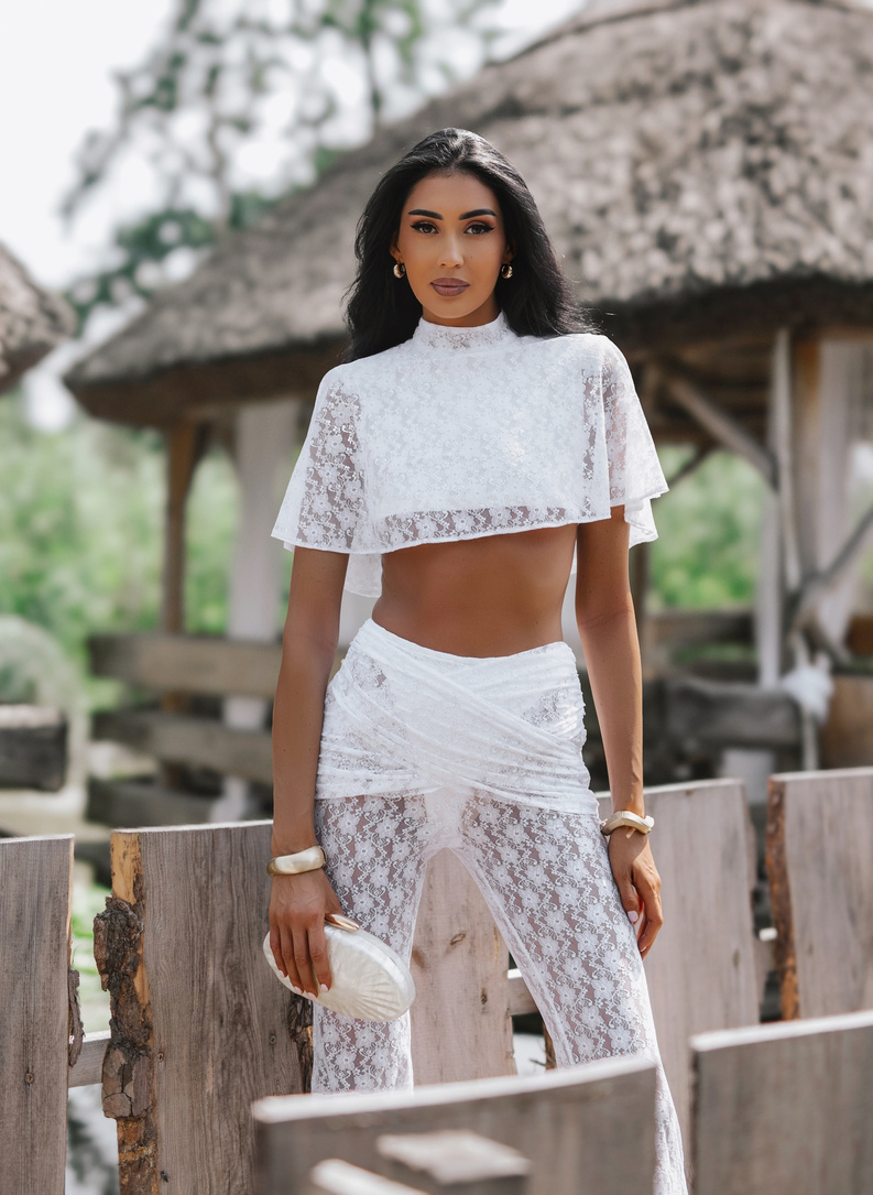 Lace Blouse and Trousers Set INSTALOVE SET ecru