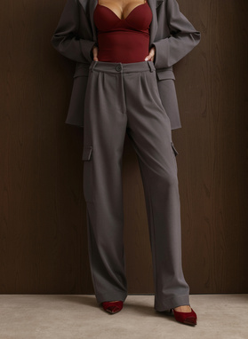 Spodnie damskie HIGH SOCIETY PANTS szare