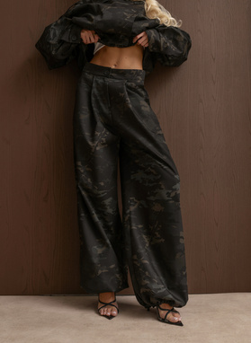 Black and green camo trousers COMMAND PANTS