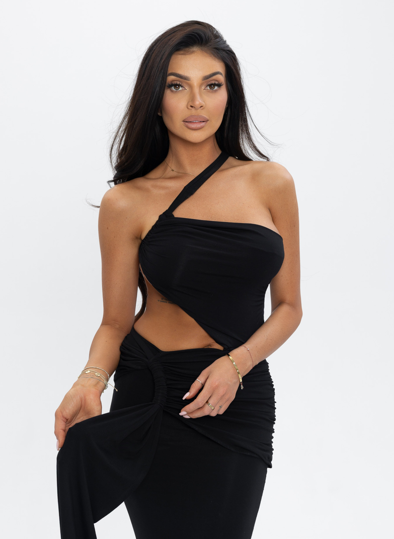 NOIR ECLIPSE DRESS in black