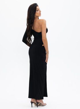 Sukienka asymetryczna ZAFIRA DRESS czarna