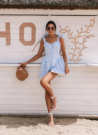 Niebieska sukienka mini OCEAN MUSE DRESS