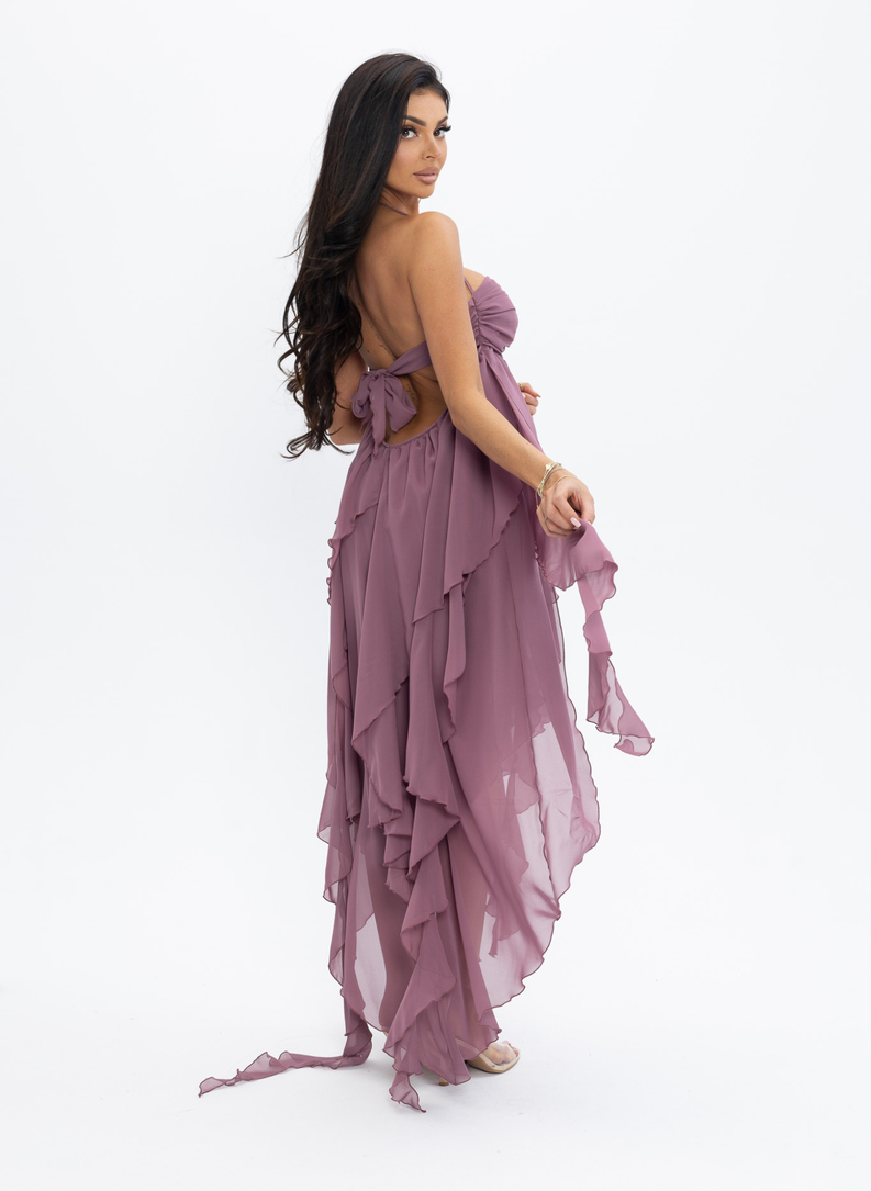 PEARL DRESS MAXI, powder pink