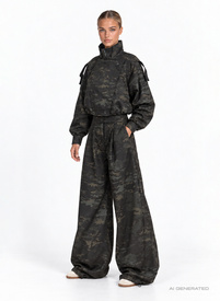 Black and green camo jacket COMMAND JACKET