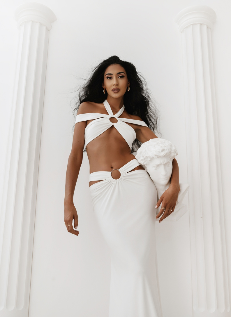 TULUM DRESS, ecru, long dress