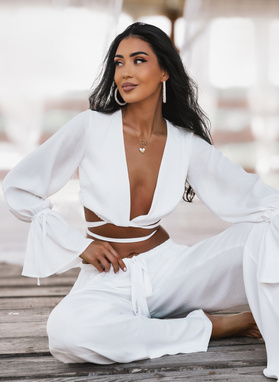 UNTAMED SET Blouse and Pants Set, White