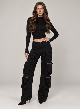 Black RODEO PANTS Cargo Trousers