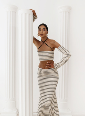 SALT & SUN SET Openwork Set in Beige