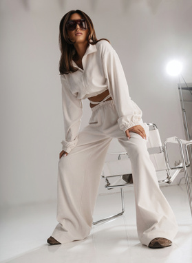 Dres welurowy OFF DUTY SET ecru
