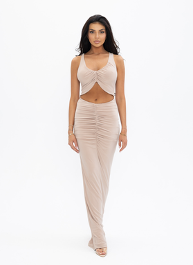 AMARA DRESS in beige