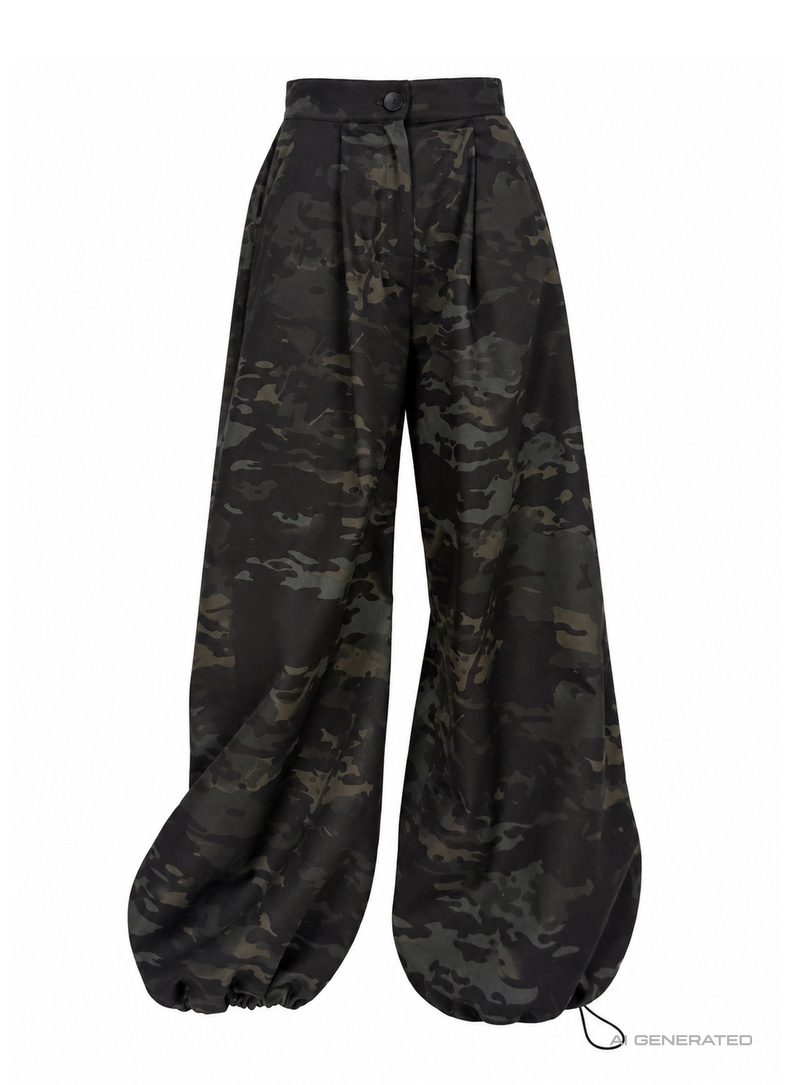 Spodnie moro COMMAND PANTS czarno-zielone