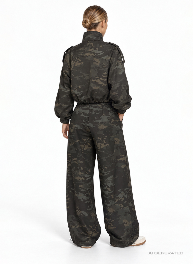 Spodnie moro COMMAND PANTS czarno-zielone